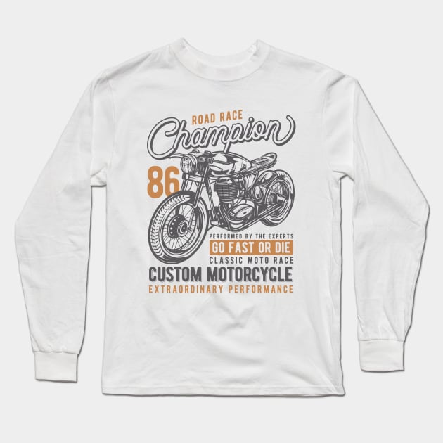 Champions Motrocicle road race Long Sleeve T-Shirt by SpaceWiz95